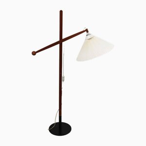 Lampada da terra nr. 325 in teak di Vilhelm Wohlert per Le Klint, Danimarca, 1957