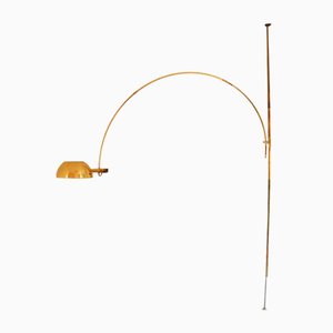 Boca Arc Floor Lamp in Polished Brass by Florian Schulz, 1970s