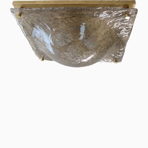 Lámpara de techo era espacial grande de cristal de Murano de Kaiser Leuchten, años 70