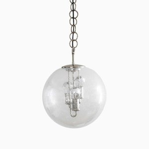 Space Age Sputnik Chrome Globe Pendant Lamp from Doria, 1970s