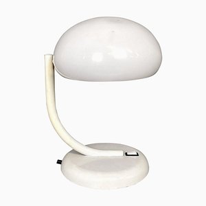 Mid-Century Modern Italian Round White Table Lamp from Stilnovo, 1960s