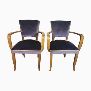 Art Deco French Model Bridge Chairs, 1930, Set of 2