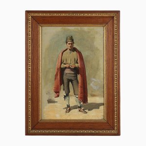 Porträt eines Mannes, 1850er, Öl auf Leinwand, gerahmt