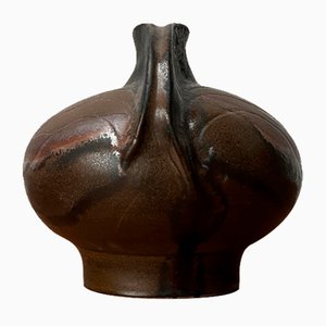 Mid-Century German Brutalist Studio Pottery Vase from Fritz Van Daalen, 1960s