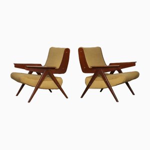 Model 831 Lounge Chairs by Gianfranco Frattini for Cassina, 1950s, Set of 2