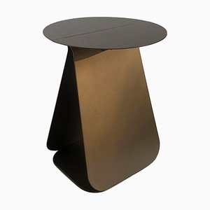 Youmy Round Bronze Side Table by Mademoiselle Jo
