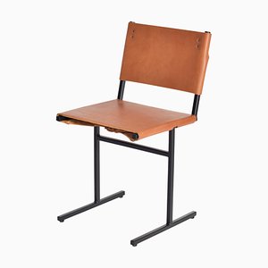 Cognac and Black Memento Chair by Jesse Sanderson