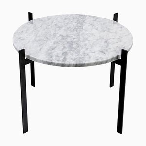 White Carrara Marble Single Deck Table by OxDenmarq