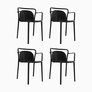 Chaises Classe Noires par Mowee, Set de 4