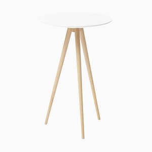 White and Natural Trip Side Table by Storängen Design