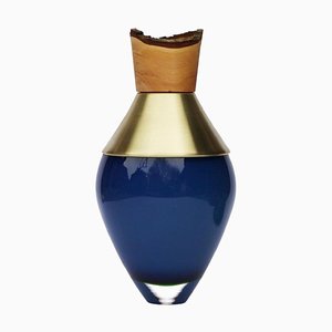 Petit Vase I en Bleu Opalin par Pia Wüstenberg