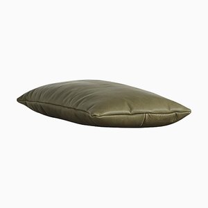 Moss Green Leather Level Pillow by MSDS Studio