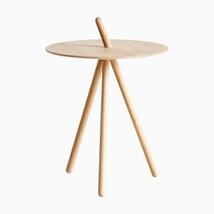 White Oak Come Here Side Table by Steffen Juul