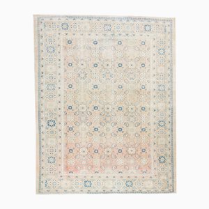 Tapis Moyen-Orient à Bordures Bleues et Beige, 1960s