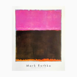 Mark Rothko, Pink, Schwarz, Orange Poster, 1953, Lithographie