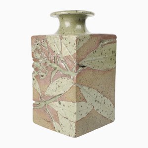 Vase Vintage en Céramique Beige