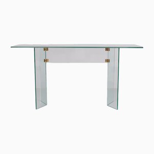 Table Console Leon Rose en Verre, France, 1972