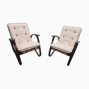 Set of Art Deco Lounge Chairs attributed to Jan Vanek, Former Czechoslovakia, 1920s