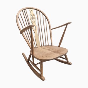 Mid-Century Rocking Chair attributed to Lucian R. Ercolani for Ercol, UK, 1950s