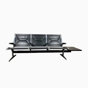 Tandem Sling Airport Bench with Storage by Charles & Ray Eames for Herman Miller, 1960s