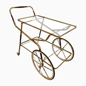 Carrello Hollywood Regency neoclassico di Cesare Lacca, Italia, anni '50