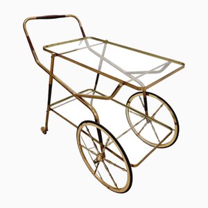 Hollywood Regency Neoclassical Serving or Drinks Trolley by Cesare Lacca, Italy, 1950s