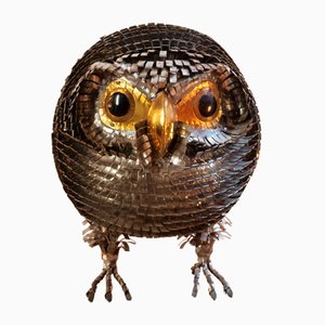 Brutalist Metal Owl, 1970s