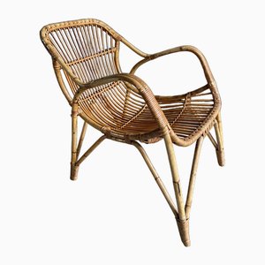 Chaise Pot en Bambou, Danemark, 1960s