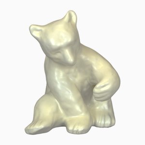 Figurine Ours Polaire par Vicke Lindstrand pour Upsala Ekeby, 1940s