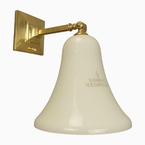 Wall Lamp with Siemens Neophan Lampshade, Germany, 1920s