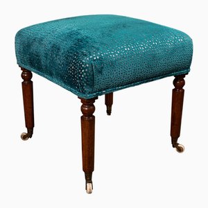 English Regency Dressing Stool in Chenille Upholstery, 1820s