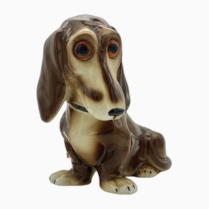 Dachshund Perfume Lamp in Porcelain from Heinz & Co., 1950s