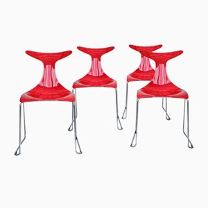 Chaises Modèle Delfy par Gino Carollo, Italie, 1990s, Set de 4