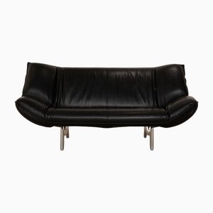 Tango Two-Seater Sofa in Black Leather from Leolux