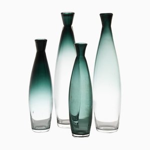 Glass Vases attributed to Bengt Orup, 1960s, Set of 4