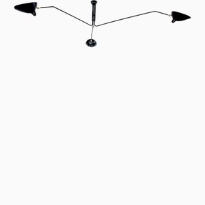 Ceiling Lamp with 3 Rotating Arms attributed to Serge Mouille, 1950s