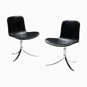 PK9 Chairs attributed to Poul Kjaerholm for E. Kold Christensen, Denmark, 1960s, Set of 2