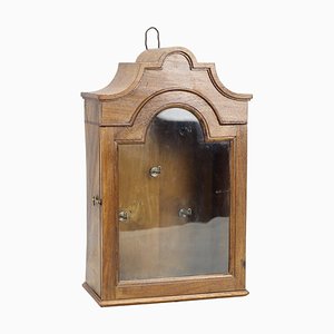 Walnut and Glass Wall Hanging Key Cabinet, 1890s