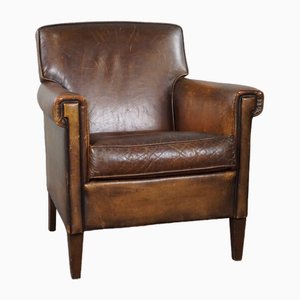 Vintage Brown Leather Armchair