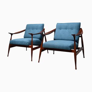 Lounge Chairs attributed to Ico Parisi for Fratelli Reguitti, Italy, 1959, Set of 2