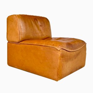 Brutalist Ds-15 Leather Lounge Chair from de Sede, Switzerland, 1970s