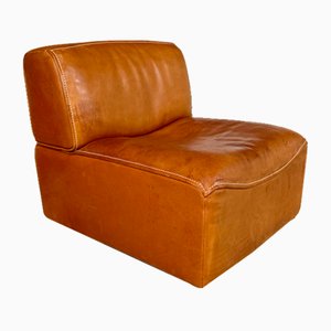 Brutalist Ds-15 Leather Lounge Chair from de Sede, Switzerland, 1970s