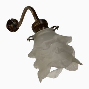 Moderne Art Deco Wandlampe aus Säureglas, 1920er