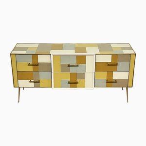 Sideboard with Glass Drawers, 1990s