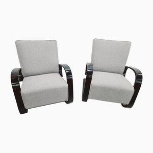 Art Deco Cantilever Armchairs attributed to M. Navratil, 1930s, Set of 2