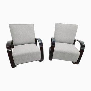 Set of Art Deco Cantilever Armchairs attributed to M. Navratil, 1930s