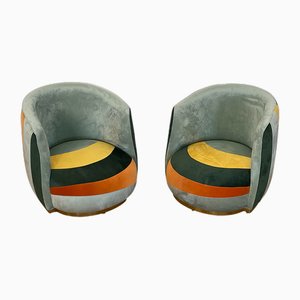 Asymmetrical Armchairs, 1990s, Set of 2