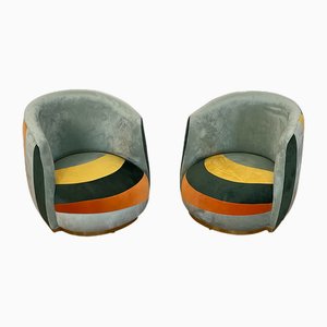 Set of Asymmetrical Armchairs, 1990s