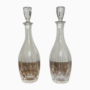 Edwardian Glass Decanters, 1910s, Set of 2