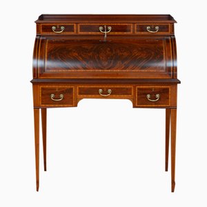 Mahogany Cylinder Desk from Maples & Co, 1890